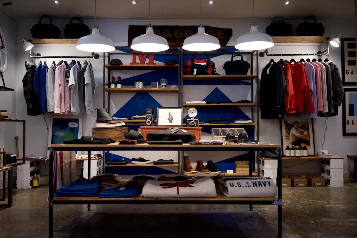Quiet interior of a retail store